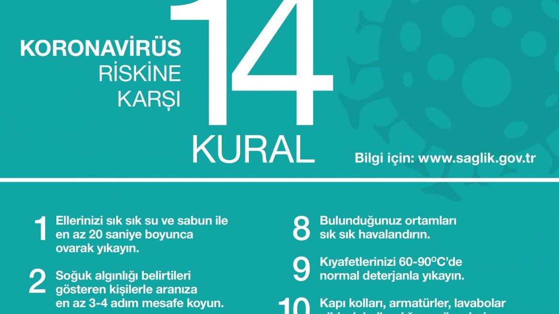 Koronavirüse Karşı 14 Kural